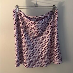 Cotton On Heart Patterned Mini Skirt in Pink and Black